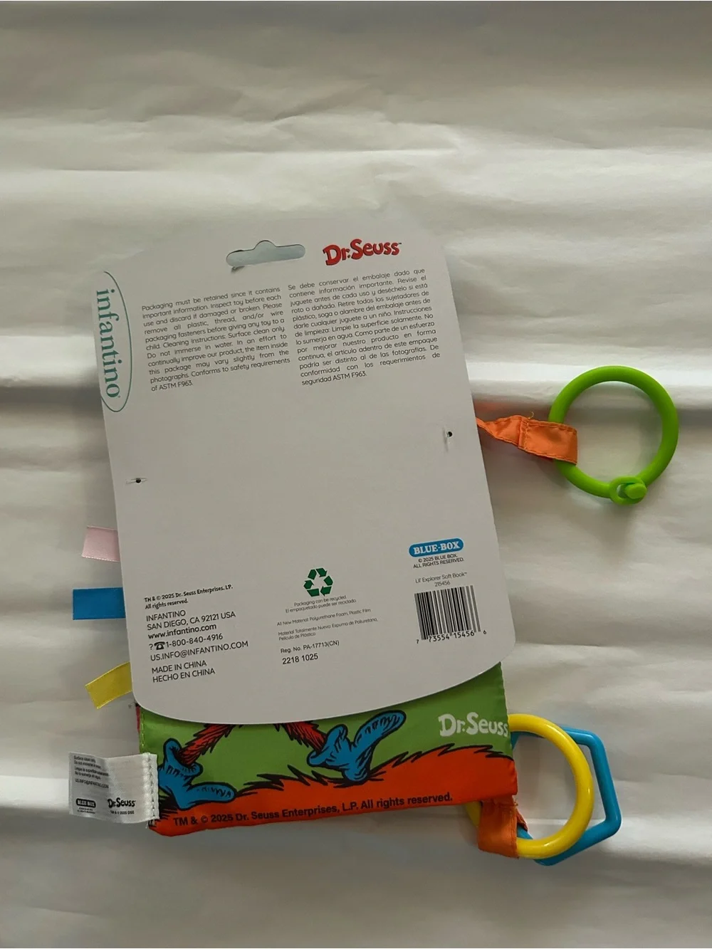 Dr Seuss Fox in Sox Baby Activity Book NWT